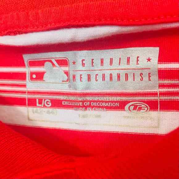 Phillies Mens Polo Large 42-44 Polo by Genuine Merchandise EUC - Picture 4 of 6